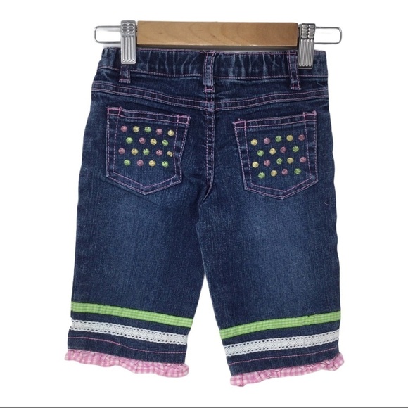 Flapdoodles Girls Boho Denim Capri Pants - Picture 5 of 12